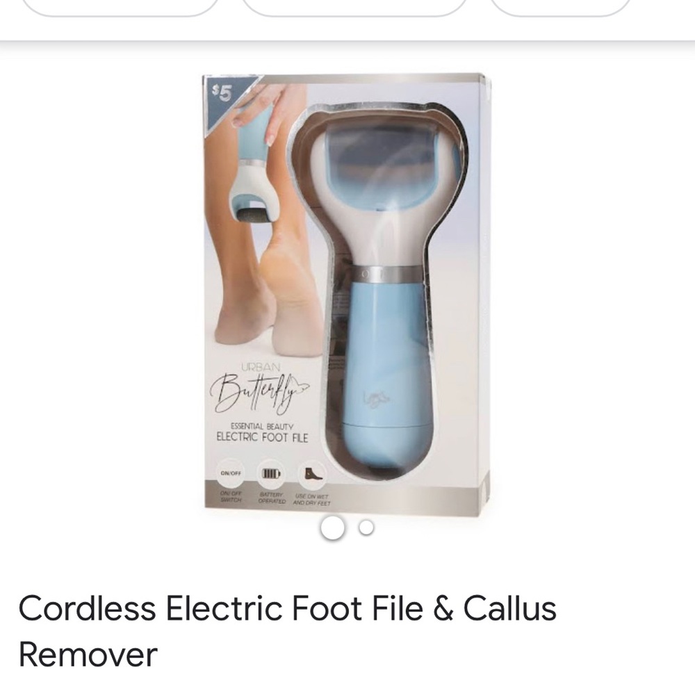 Cordless foot file callus remover for pedi!
